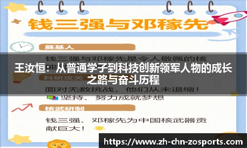 王汝恒：从普通学子到科技创新领军人物的成长之路与奋斗历程