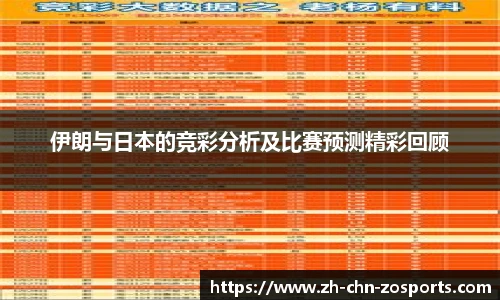 伊朗与日本的竞彩分析及比赛预测精彩回顾